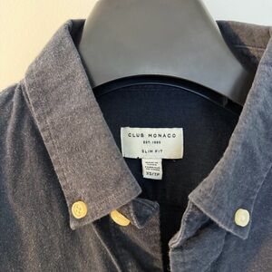 Club Monaco Navy Casual Button Down Shirt